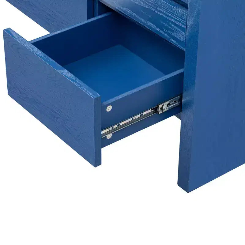 Madia Buffet Luxystar Modern 60 con Ripiano Aperto e Cassetti, Blu Navy