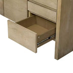 Luxystar Credenza Moderna a 60 Ante con Scaffale Aperto e Cassetti, Naturale
