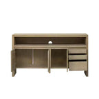 Luxystar Credenza Moderna a 60 Ante con Scaffale Aperto e Cassetti, Naturale