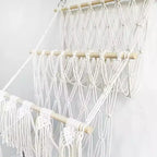 TROPOW Organizzatore per animali di peluche, in macramè boho, per cameretta dei bambini, sala giochi, camera da letto