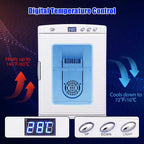 Incubatrice per rettili, incubatrice per uova da cova da 25 litri - Temperatura controllata 10°C-60°C, incubatrice digitale portatile 12V/110V per piccoli rettili