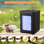 Incubatrice per rettili, incubatrice per uova da cova da 25 litri - Temperatura controllata 10°C-60°C, incubatrice digitale portatile 12V/110V per piccoli rettili