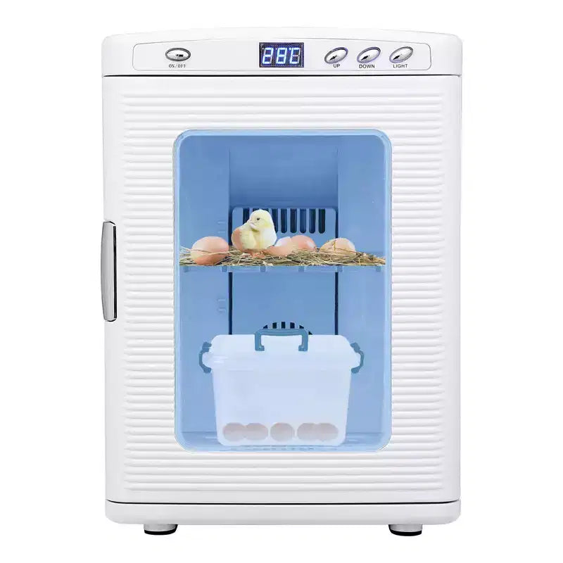 Incubatrice per rettili, incubatrice per uova da cova da 25 litri - Temperatura controllata 10°C-60°C, incubatrice digitale portatile 12V/110V per piccoli rettili