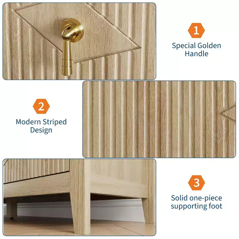Cassettiera a 6 cassetti per camera da letto, comò in legno da 54W con maniglie in metallo, organizer per vestiti a coste, mobile TV per corridoio