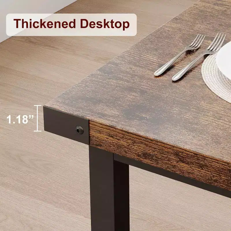Tavolo da cucina rettangolare grande da 70,8 pollici, tavolo da pranzo in legno in stile rustico per 8 persone, tavolo moderno per casa, ufficio, sala da pranzo, soggiorno
