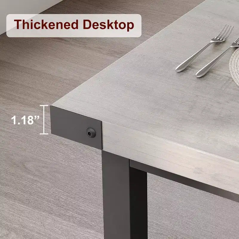 Tavolo da cucina rettangolare grande da 70,8 pollici, tavolo da pranzo in legno in stile rustico per 8 persone, tavolo moderno per casa, ufficio, sala da pranzo, soggiorno