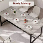 Tavolo da cucina rettangolare grande da 70,8 pollici, tavolo da pranzo in legno in stile rustico per 8 persone, tavolo moderno per casa, ufficio, sala da pranzo, soggiorno