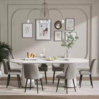 Sedia da pranzo MAYEERTY gambe in metallo nero grigio per sala da pranzo cucina