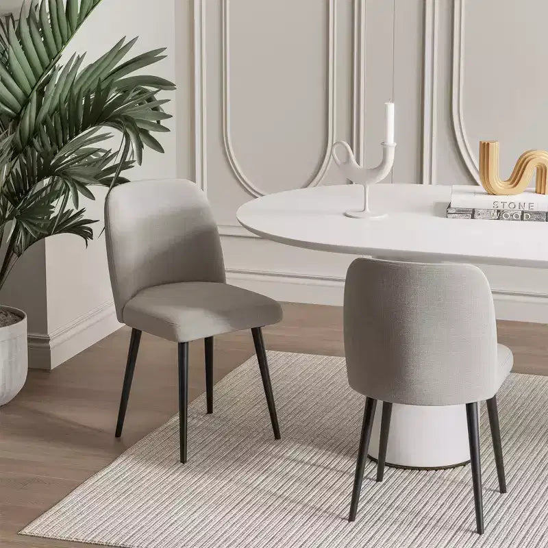 Sedia da pranzo MAYEERTY gambe in metallo nero grigio per sala da pranzo cucina