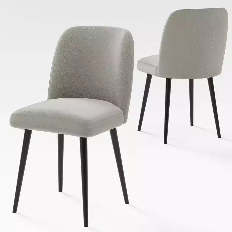 Sedia da pranzo MAYEERTY gambe in metallo nero grigio per sala da pranzo cucina