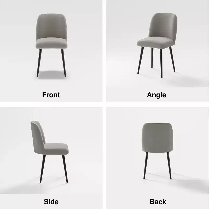 Sedia da pranzo MAYEERTY gambe in metallo nero grigio per sala da pranzo cucina