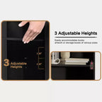 Libreria a 6 ripiani con ante e cassetti, libreria con 3 ripiani aperti, libreria in legno con armadietto per casa, ufficio, soggiorno, camera da letto