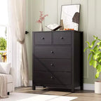 Comò a 5 cassetti, cassettiera organizer moderna con cassetti portaoggetti, cassettiere in legno per camera da letto, ingresso, corridoio
