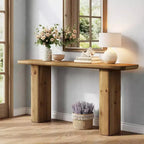 Consolle Lantine in Legno Massello, Tavolo da Ingresso Lungo 160 cm, Tavolo Rustico da Divano per Soggiorno, Ingresso, Corridoio, Facile Montaggio