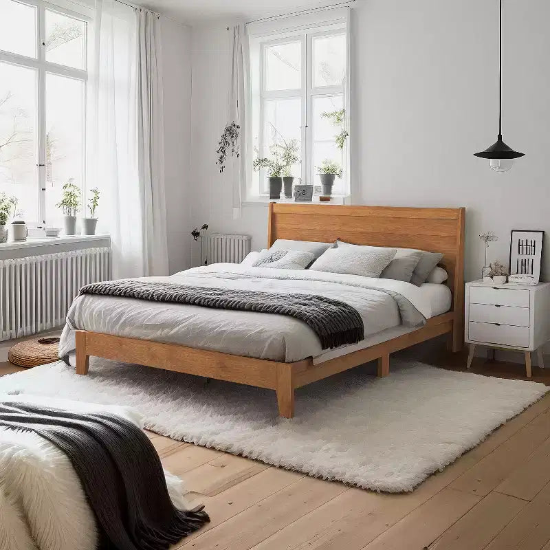 Galano Queen Abby Serene Letto con testiera Noce Ambra