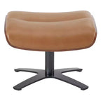 Poltrona reclinabile girevole Spruce&Spring con pouf e poggiatesta regolabile