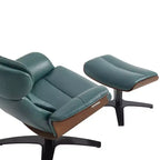 Poltrona reclinabile girevole Spruce&Spring con pouf e poggiatesta regolabile