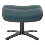 Poltrona reclinabile girevole Spruce&Spring con pouf e poggiatesta regolabile