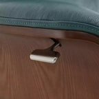 Poltrona reclinabile girevole Spruce&Spring con pouf e poggiatesta regolabile