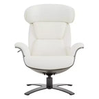 Poltrona reclinabile girevole Spruce&Spring con pouf e poggiatesta regolabile