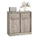 Credenza a buffet da 80 cm, mobile bar per ingresso con 2 cassetti, armadio a pavimento in legno, tavolo console multimediale per soggiorno