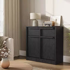 31.5 Sideboard Buffet Cabinet, Entryway Coffee Bar Cabinet with 2 Drawers, Wooden Floor Cupboard Cabinet, Media Console Table for Living Room