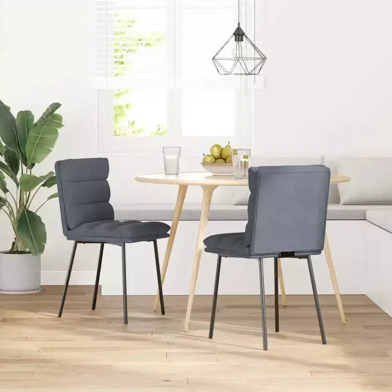 Sedia moderna elegante con schienale CLIHOME, sedia da pranzo/ristorante in velluto morbido con cuscino morbido e piedini in metallo (set da 2)