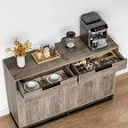 COZONY 55 Mobile Credenza Buffet, Grande Armadio da Cucina con 2 Cassetti e 4 Ante, Tavolino da Caffè per Sala da Pranzo
