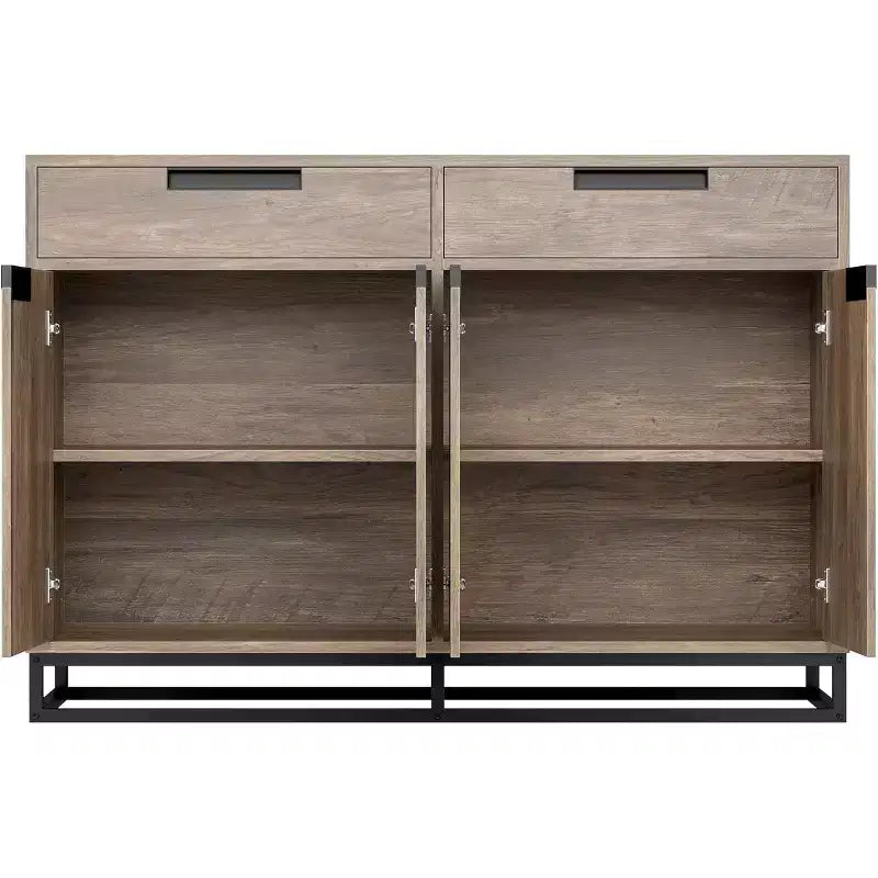 COZONY 55 Mobile Credenza Buffet, Grande Armadio da Cucina con 2 Cassetti e 4 Ante, Tavolino da Caffè per Sala da Pranzo