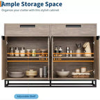 COZONY 55 Mobile Credenza Buffet, Grande Armadio da Cucina con 2 Cassetti e 4 Ante, Tavolino da Caffè per Sala da Pranzo