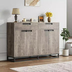 COZONY 55 Mobile Credenza Buffet, Grande Armadio da Cucina con 2 Cassetti e 4 Ante, Tavolino da Caffè per Sala da Pranzo