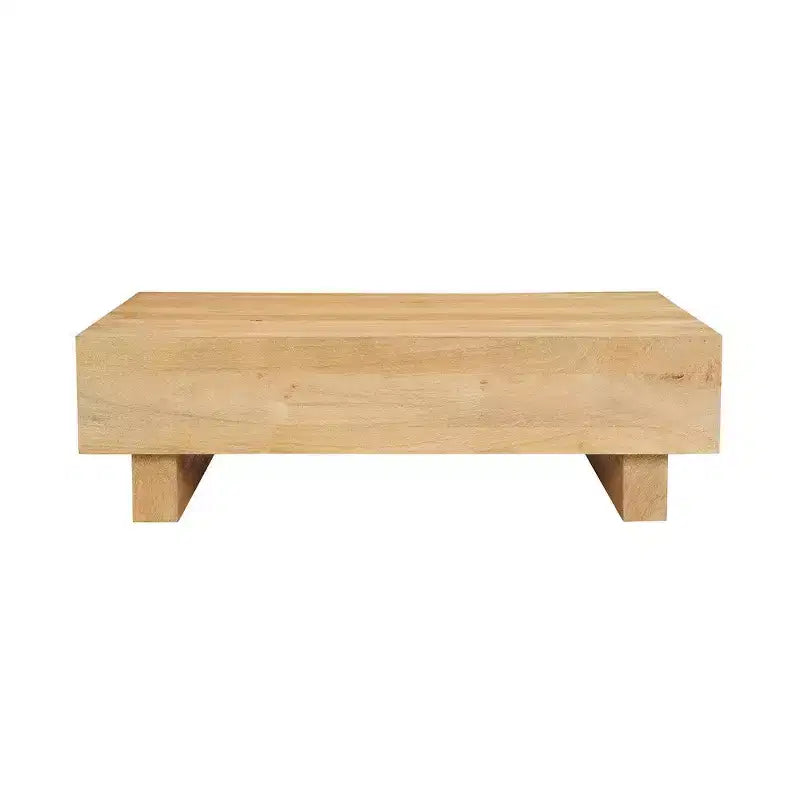 Tavolino Royal Hampton | Piano Rettangolare da 42" | Legno di Mango Marrone Naturale Sabbiato | Legno Raccolto in Modo Sostenibile - UPT-333317