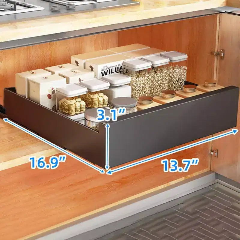 Organizzatore Estraibile per Armadio, Scaffale Estraibile Espandibile per Dispensa, Ripiani Estraibili Silenziosi per Cucina, Salotto, Casa