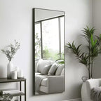 Specchio da Parete MAYEERTY in Lega di Alluminio Bordo Sottile Rettangolare ad Angolo Retto