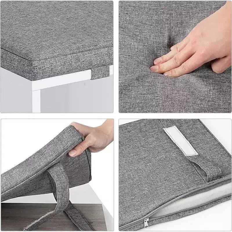 Scarpiera con cuscino rimovibile - Organizzatore a 3 ripiani con ripiani regolabili