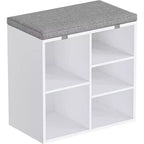 Scarpiera con cuscino rimovibile - Organizzatore a 3 ripiani con ripiani regolabili