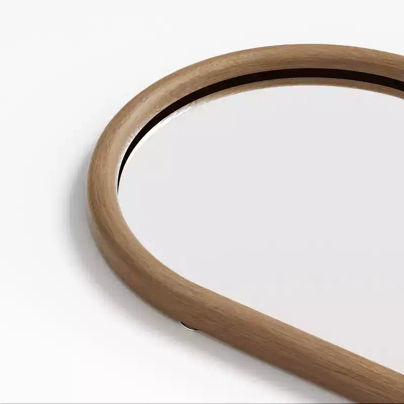 Specchio a figura intera MAYEERTY in legno massello, a pioli, ad arco, nero 64x21x1 pollici, senza supporto