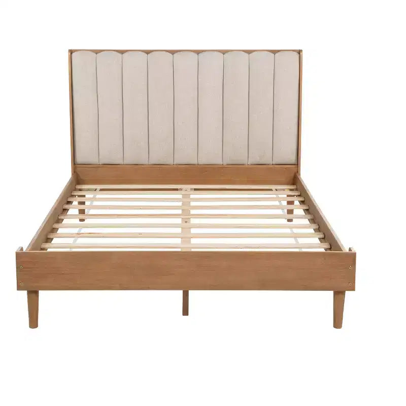 Base letto imbottita con testiera, matrimoniale/king size - ModernLuxe