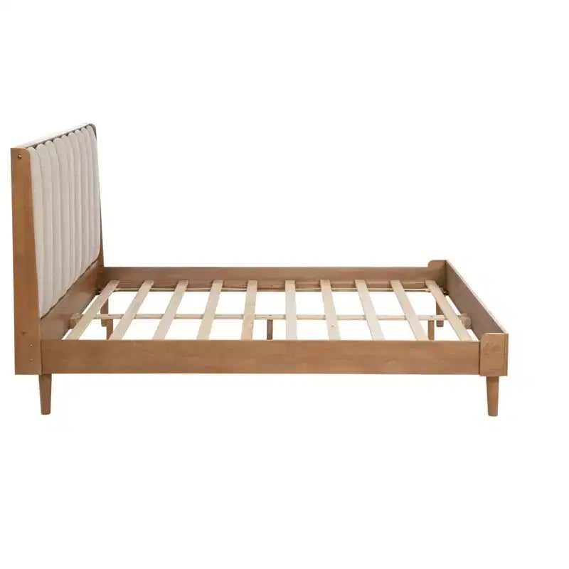Base letto imbottita con testiera, matrimoniale/king size - ModernLuxe