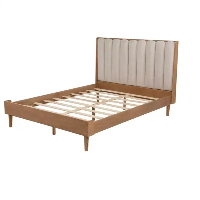 Base letto imbottita con testiera, matrimoniale/king size - ModernLuxe