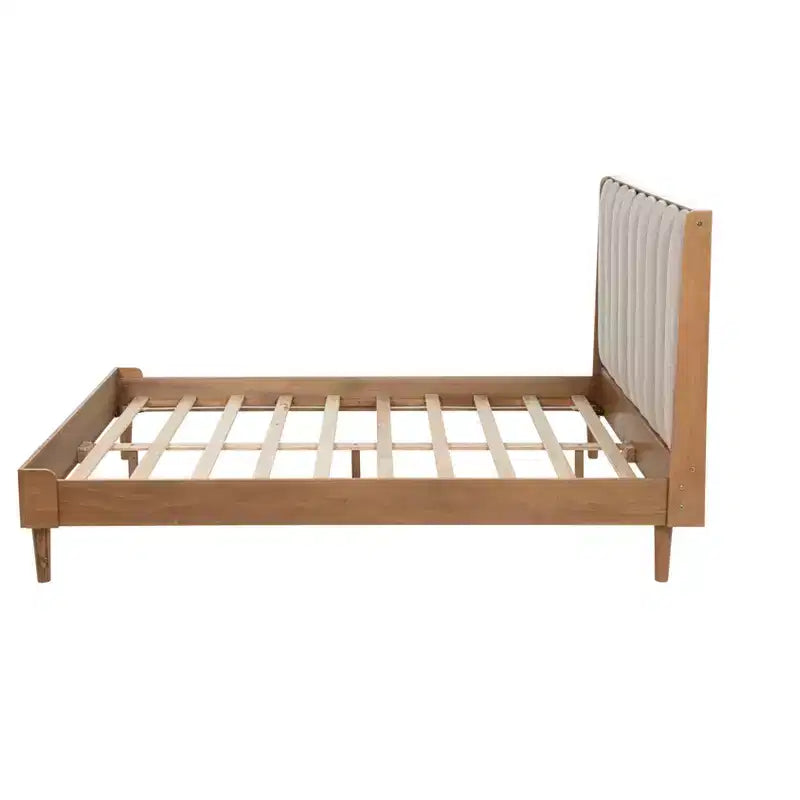 Base letto imbottita con testiera, matrimoniale/king size - ModernLuxe