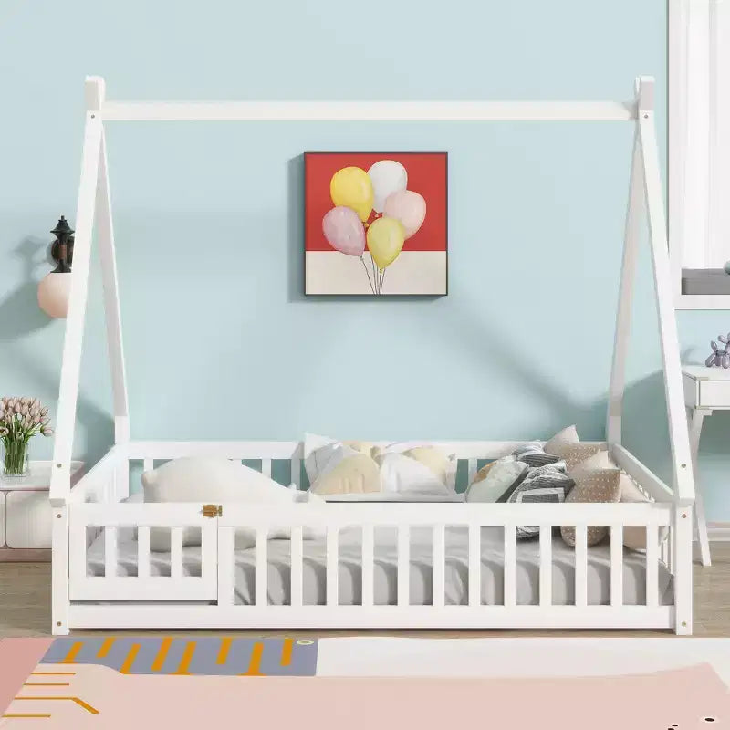 Struttura letto a tenda, una piazza e mezza/matrimoniale, con sponde di protezione - ModernLuxe