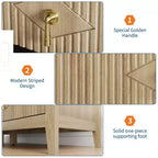Cassettiera a 5 cassetti per camera da letto, comò in legno da 32" di larghezza con maniglie in metallo, organizer per vestiti scanalato, comodino stretto