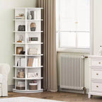 COZONY Scarpiera a Torre Rotante a 7 Livelli, Alta 162 cm, Girevole a 360°, per 28-32 Paia di Scarpe, Organizzatore Circolare Autoportante per Ingresso, Soggiorno
