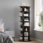 COZONY Scarpiera a Torre Rotante a 7 Livelli, Alta 162 cm, Girevole a 360°, per 28-32 Paia di Scarpe, Organizzatore Circolare Autoportante per Ingresso, Soggiorno