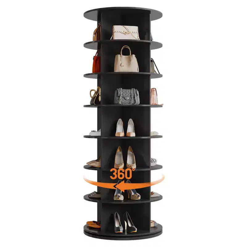 COZONY 64 Tall 7-Tier Rotating Shoe Rack Tower  360 Free Standing Storage for 2832 Pairs, Round Spinning Organizer for Entryway, Living Room