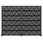 MAYEERTY Star 01 Divisorio in Acciaio Zincato Nero, 72x47x16, Paravento per Esterni Bifacciale da 6 Pezzi