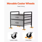 Supporto per Mini Frigo VEVOR con Ripiano, Tavolino per Mini Frigo con Capacità di 80 kg con 2 Cassetti e 4 Ruote Girevoli, Mensola Mobile per Mini Frigo, Grigio