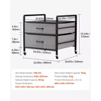 Supporto per Mini Frigo VEVOR con Ripiano, Tavolino per Mini Frigo con Capacità di 80 kg con 2 Cassetti e 4 Ruote Girevoli, Mensola Mobile per Mini Frigo, Grigio