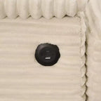 Set Whisen di divani chaise longue doppi con pouf reversibile e contenitore